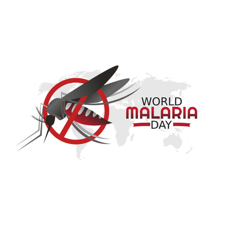 World Malaria Day Vector Illustration. Suitable for greeting card poster and banner.のイラスト素材