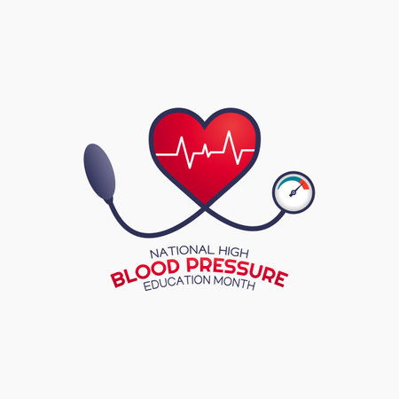 National High Blood Pressure Education Month Vector Illustration. Suitable for greeting card poster and banner.のイラスト素材