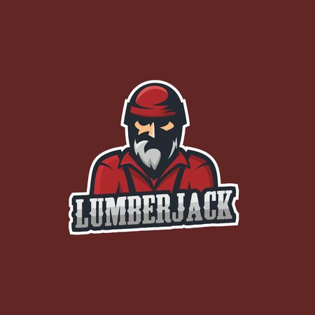 lumberjack guy wood timber forestのイラスト素材