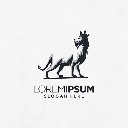 africa zoo king lion logoのイラスト素材