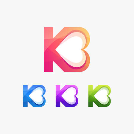 k letter premium logo circleのイラスト素材