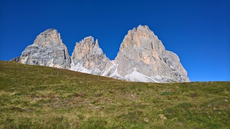 An amazing caption of the mountains in Trentino, with a great views to the dolomites of Brenta in summer daysの写真素材