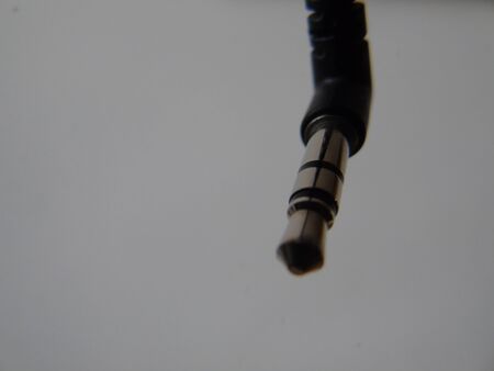 Head phones with grey background.