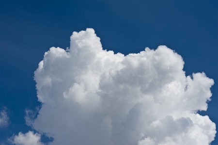 the beautiful white cloud cloudy nimbus blue sky nature landscape background abtract summer springの写真素材