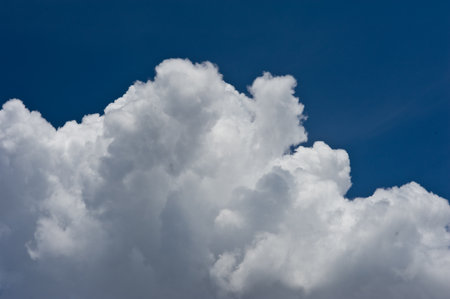 the beautiful white cloud cloudy nimbus blue sky nature landscape background abtract summer springの写真素材