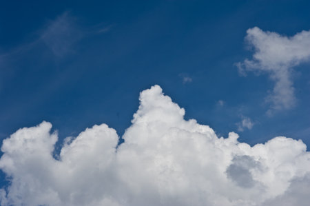 the beautiful white cloud cloudy nimbus blue sky nature landscape background abtract summer springの写真素材