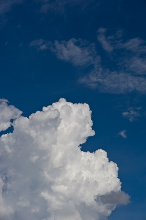 the beautiful white cloud cloudy nimbus blue sky nature landscape background abtract summer springの写真素材