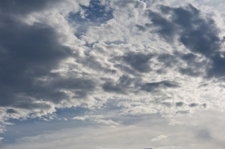 the beautiful white cloud cloudy nimbus blue sky nature landscape background abtract summer springの写真素材
