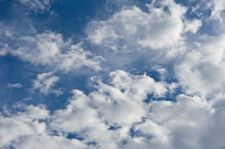 the beautiful white cloud cloudy nimbus blue sky nature landscape background abtract summer springの写真素材