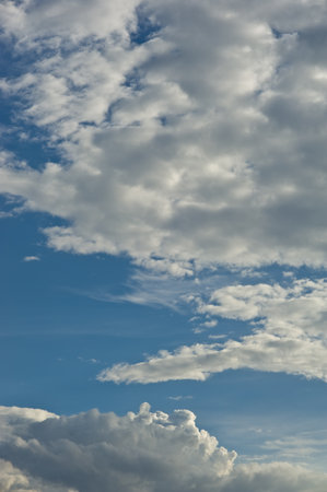 the beautiful white cloud cloudy nimbus blue sky nature landscape background abtract summer springの写真素材