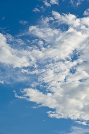 the beautiful white cloud cloudy nimbus blue sky nature landscape background abtract summer springの写真素材