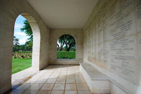 the graveyard of world war two in kanchanaburi thailand is war cemeteryのeditorial素材