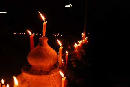 the beautiful temple of thailand in south east asia ancient of buddha design and detail symbolの写真素材