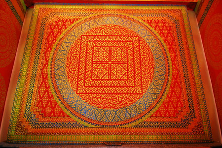 the beautiful temple of thailand in south east asia ancient of buddha design and detail symbolのeditorial素材