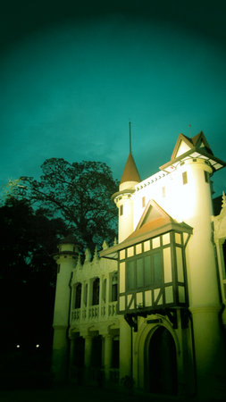 the sanamchandra palace in evening on blue sky backgroundのeditorial素材