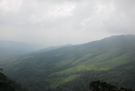 the beautiful of cloud sky mountain in countrysideの写真素材
