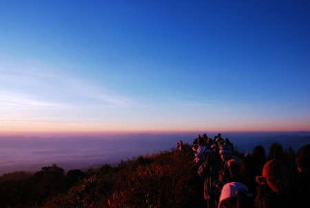 the beautiful of cloud sky mountain in countryside