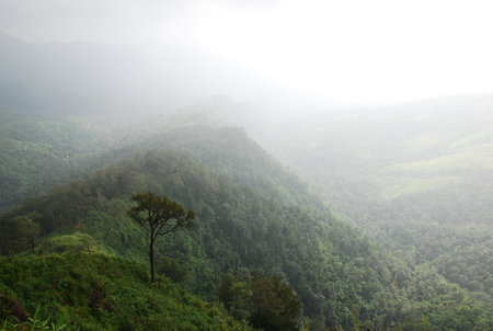 the beautiful of cloud sky mountain in countrysideの写真素材