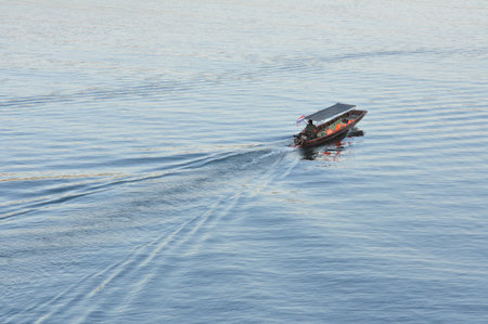 boat float on the water it the transportation