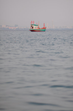 boat float on the water it the transportation