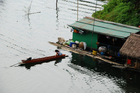 boat float on the water it the transportationのeditorial素材