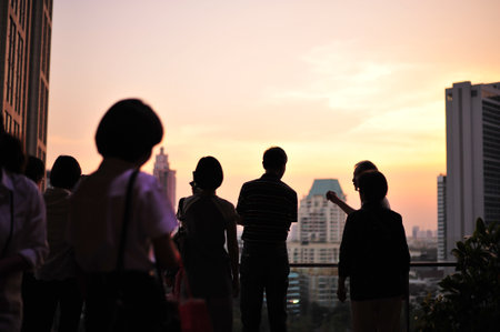 the office building in the cityの写真素材