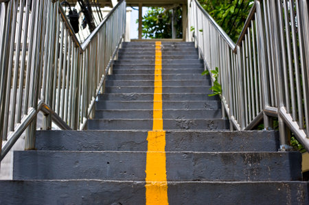 the flyover is build for people walk cross over above road so safety and easyの写真素材