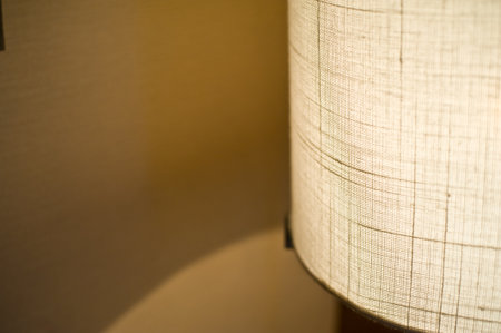 the lamp in the room of hotel is the electrical technology for interior design to light and shadowの写真素材