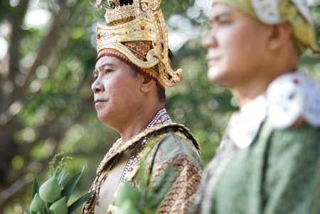 Khon Kaen, Thailand - Oct 28 : Tak Bat Devo Rohana is the Festival of buddhism for give food...