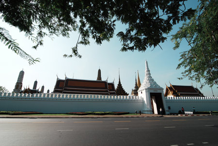 the beautiful temple of thailand in south east asia ancient of buddha design and detail symbolのeditorial素材