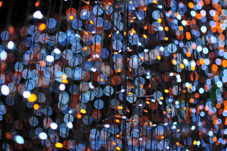 the bokeh from light of bulb in party festival eventの写真素材