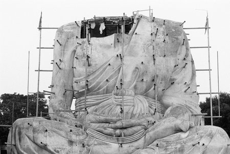 black and white analog negative film photo by ilford hp5 plus 400の写真素材