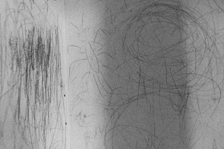 black and white analog negative film roll photo from ilford delta 3200の写真素材