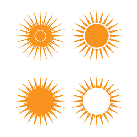 sun summer icon vector template designのイラスト素材