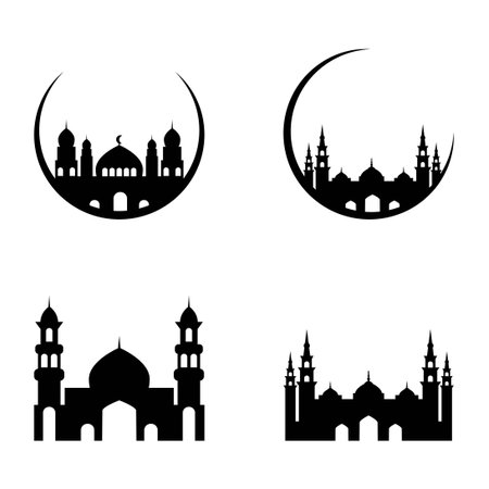 Mosque Moslem vector Illustration design templateのイラスト素材