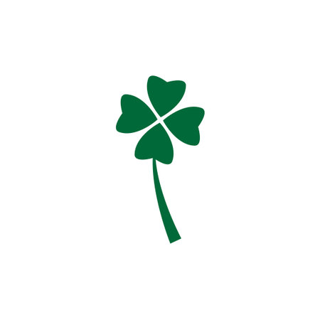 Green Clover Leaf Template Design Vector