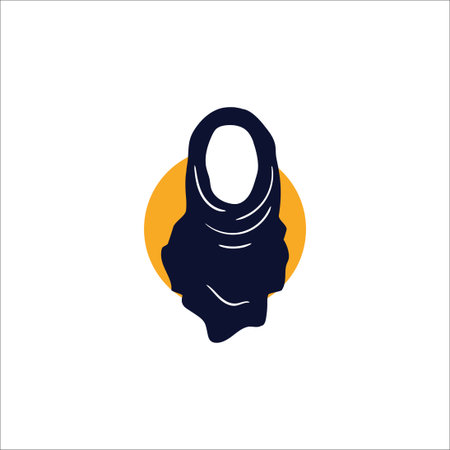 woman hijab muslim vector graphic design isolatedのイラスト素材