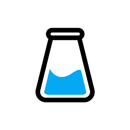 Flask Erlenmeyervector graphic design illustrationのイラスト素材