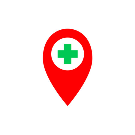 Medic location vector graphic design illustrationのイラスト素材