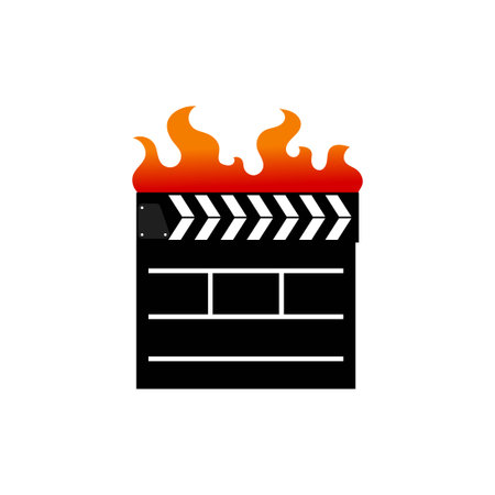 Film clapper board vector graphic design illustration 
templateのイラスト素材