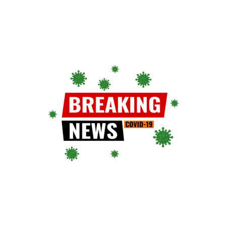 corona virus news vector graphic design illustrationのイラスト素材