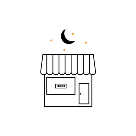 store closed vector design template illustrationのイラスト素材