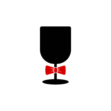 bowtie glass vector design template illustrationのイラスト素材