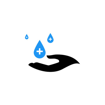 hand water drop vector design template illustrationのイラスト素材