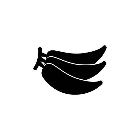 banana fruit silhouette vector design template illustrationのイラスト素材