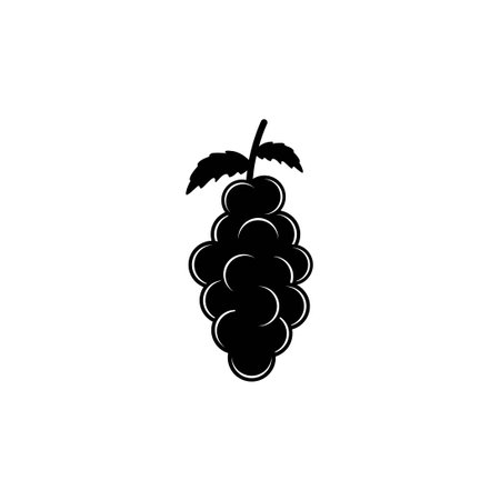 grape fruit silhouette vector design template illustrationのイラスト素材