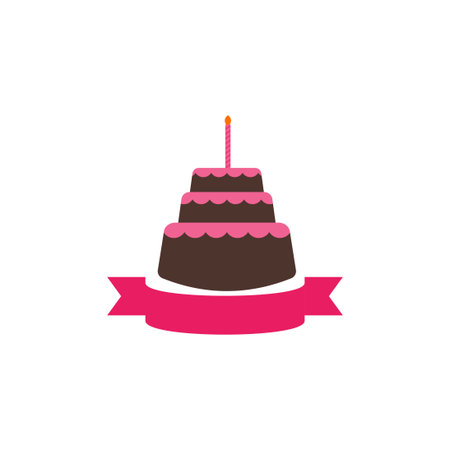 birthday cake vector design template illustrationのイラスト素材