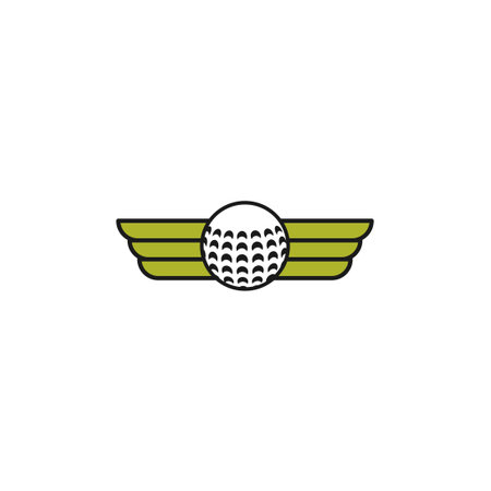 golf ball wings vector design template illustrationのイラスト素材