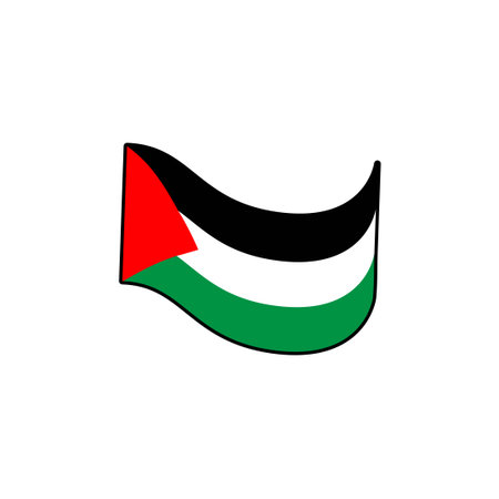 Palestinian flag vector design template illustrationのイラスト素材