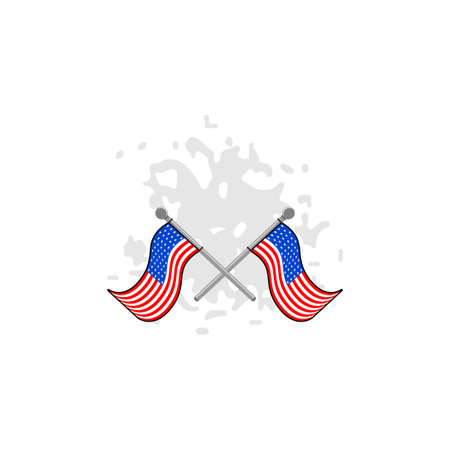 American flag vector design template illustrationのイラスト素材